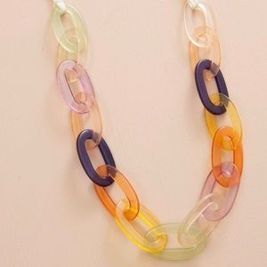 NWT RESIN RAINBOW NECKLACE